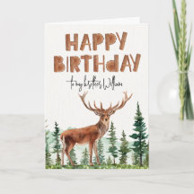 Garçons de buck de la forêt "Joyeux Anniversaire" 