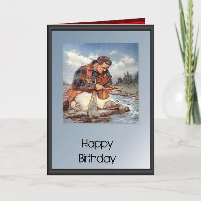 Carte Garçons et types - pêche sur la rivière (Devant)