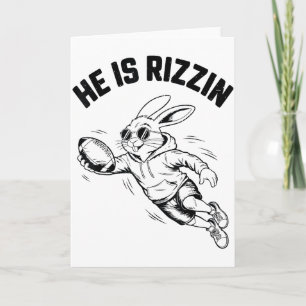 Carte Garçons Il Est Ressuscité Lapin Visage Lunettes de