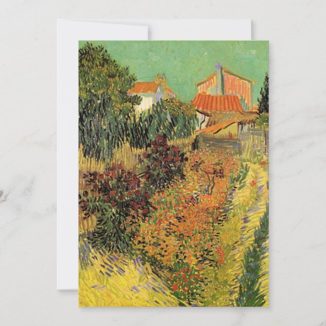Carte Garden Behind a House par Vincent van Gogh (Devant)