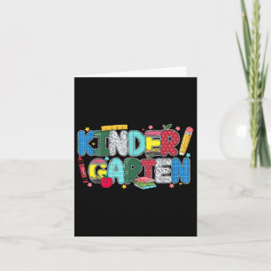Carte Gardergarten Enseignant Squad Pencil Retour À L'Éc