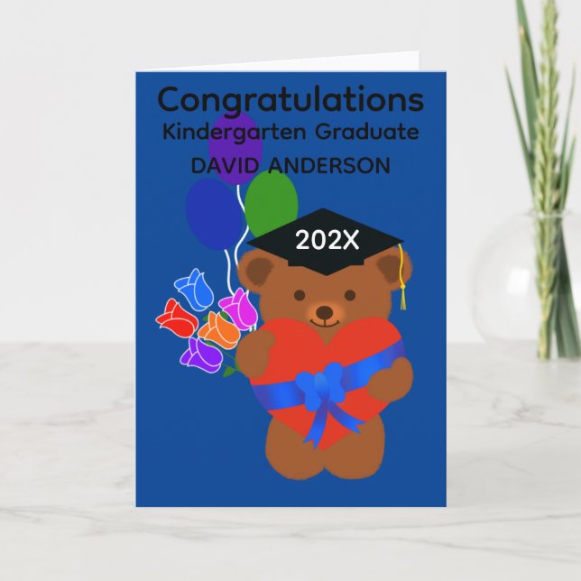 Carte Gardergarten Graduation Bear #3 Card (Devant)