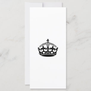 Carte Gardez calme couronne noire