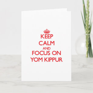 Carte Gardez le calme et le foyer sur Yom Kippour