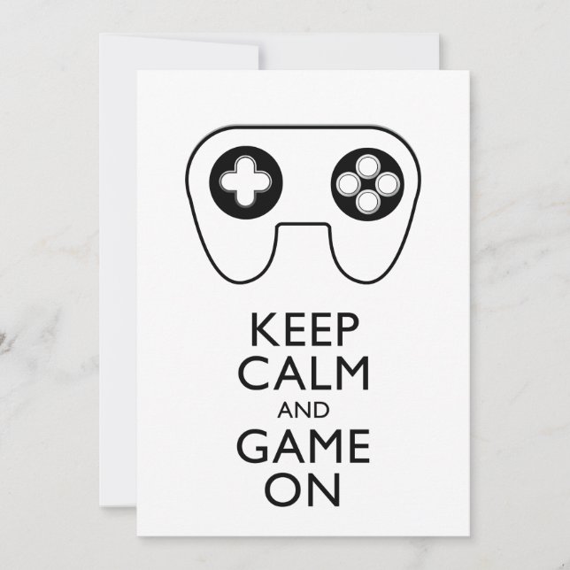 Carte GARDEZ LE CALME ET LE JEU EN MARCHE - Pavé de jeu (Devant)