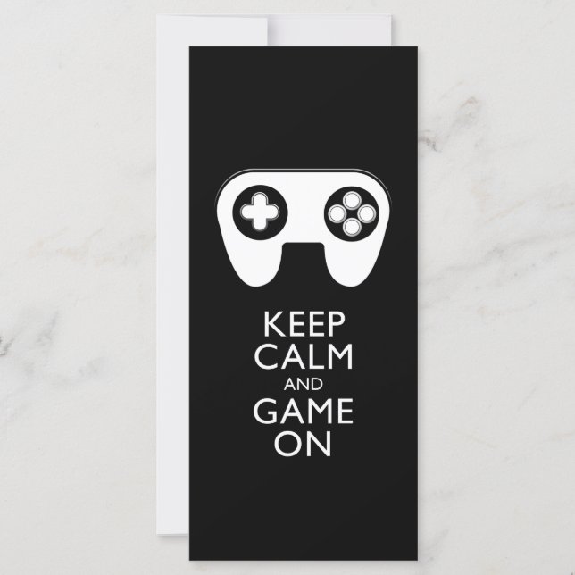 Carte GARDEZ LE CALME ET LE JEU EN MARCHE - Pavé de jeu (Devant)