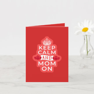 Carte Gardez votre calme et bonne fête des mamans