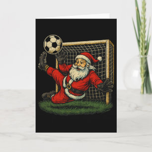 Carte Gardien de but de football Père Noël Noël Sports G