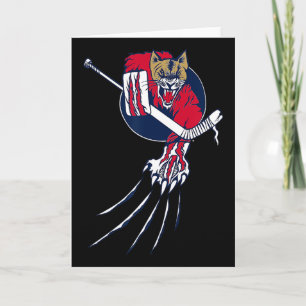 Carte Gardien de but de hockey sur glace bête lion puma
