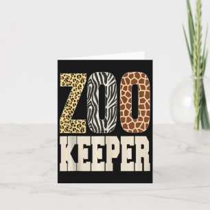 Carte Gardien de zoo Animaux Zoo Amateur de faune Safari