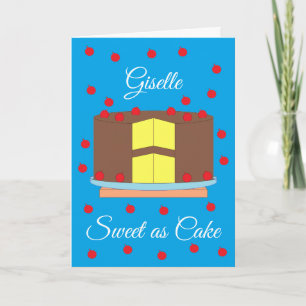 Carte Gâteau aux cerises : Blanc vert bleu
