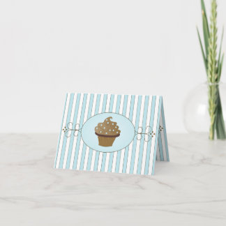 Carte Gâteau Bleu Fancy
