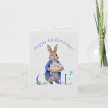 Gâteau d'anniversaire classique de lapin Joyeux 1e