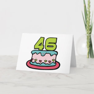 Carte Gâteau d'anniversaire de 46 ans