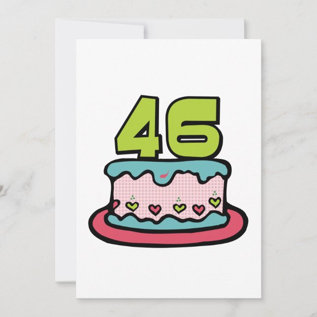Carte Gâteau d'anniversaire de 46 ans (Devant)