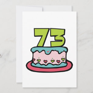 Carte Gâteau d'anniversaire de 73 ans