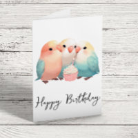 Gâteau d'anniversaire de petits amoureux mignons
