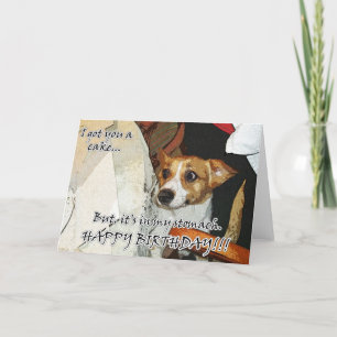 Carte Gâteau d'anniversaire drôle de corgi