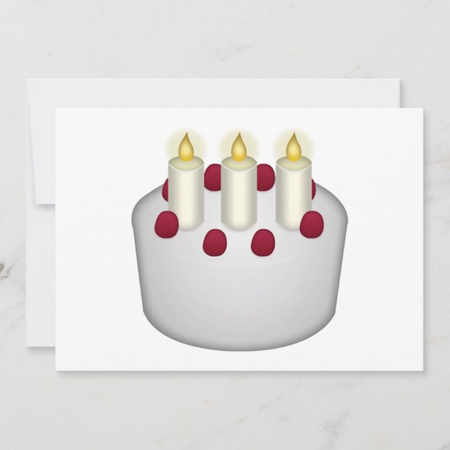 Carte Gâteau d'anniversaire - Emoji (Devant)