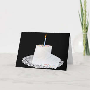 Carte Gâteau d'anniversaire en papier toilette