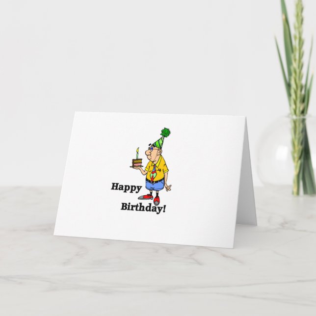Carte Gâteau d'anniversaire - Homme (Devant)