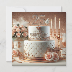 Carte GÂTEAU DU 25e ANNIVERSAIRE DE RÉGAL