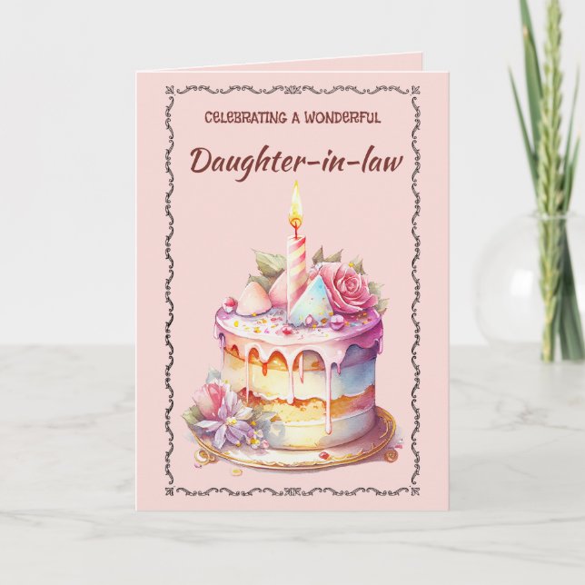 Carte Gâteau et bougies modifiables Anniversaire (Devant)