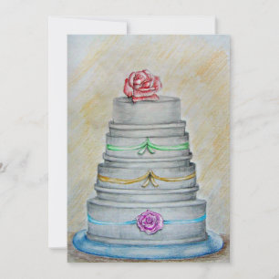 Carte gâteau mariage
