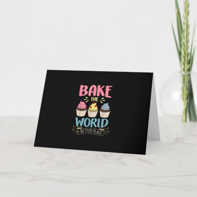 Carte Gâteau Mieux Gâteau Monde Un Endroit Cupcake (Devant)
