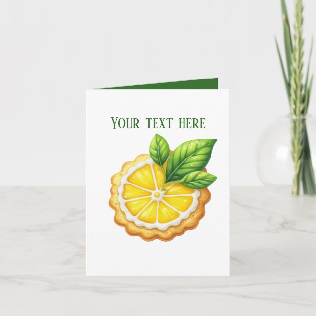 Carte Gâteau sec au citron mignon personnalisable (Devant)