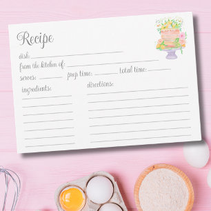 Carte Gâteau Vanille Aquarelle Avec Citrons Recette