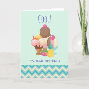 Carte Gâteaux de glace avec des paillettes d'anniversair