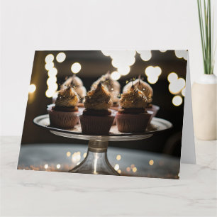 Carte Gâteaux sur plateau avec lumières Bokeh