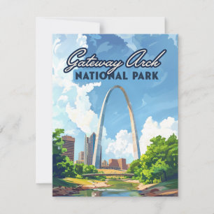 Carte Gateway Arch National Park Missouri St Louis Card