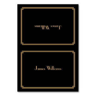 Carte Gatsby Art Déco sur mesure Black Place