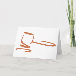 Carte Gavel représentant un juge dans le style chic de