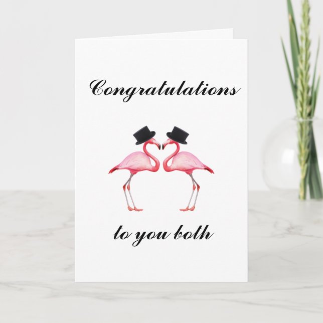 Carte Gay Flamingo Wedding (Devant)