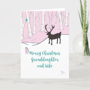 Carte Gay Grandgirl & Femme Christmas Whimsical Deer