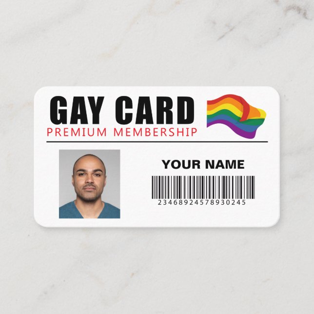 Carte Gay personnalisée Drôle cadeau plaisanterie  (Devant)