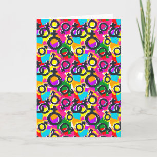 Carte Gay pride Genre Neon Motif