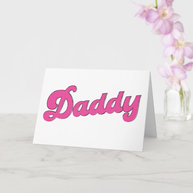Carte Gay pride LGBT Ours Rose Gay Daddy (Orchidée)