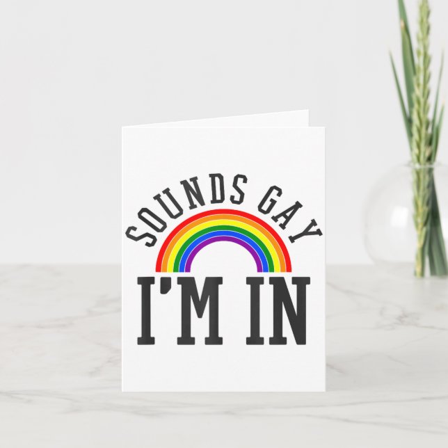 Carte Gay Pride Month Sounds Gay Rainbow Funny Quote Gif (Devant)