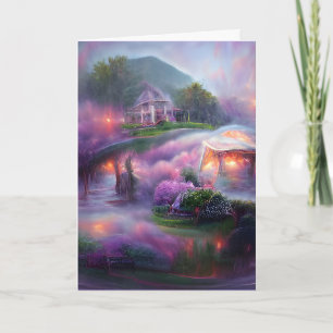 Carte Gazebo brillant Wispy Purple glyteria à l'étang