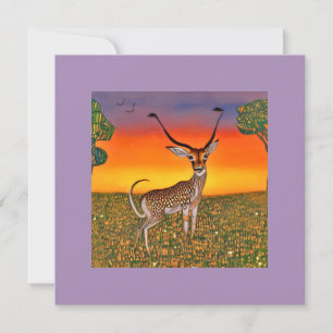 Carte Gazelle au crépuscule