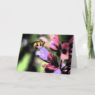 Carte Gcna abeille et fleur