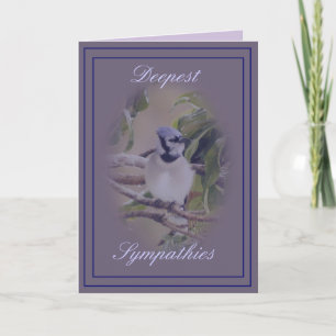 Carte Geai bleu sur la personnaliser de lavendar- toute