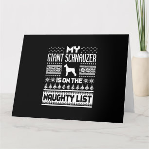 Carte géant schnauzer sur la liste vilain chien Noël lai