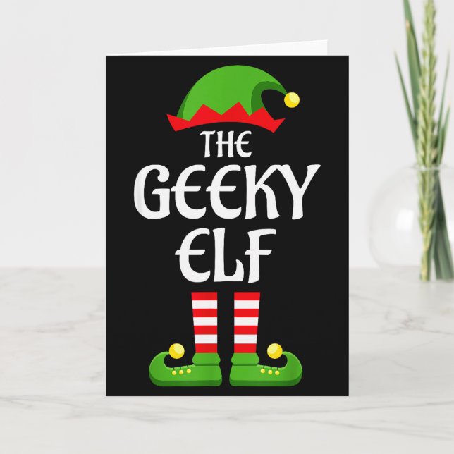 Carte Geeky Elf Family Matching Group Christmas Geek  (Devant)