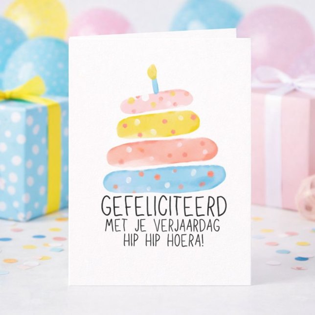 Carte Gefeliciteerd met je verjaardag Cupcake Kaars  (Créateur téléchargé)
