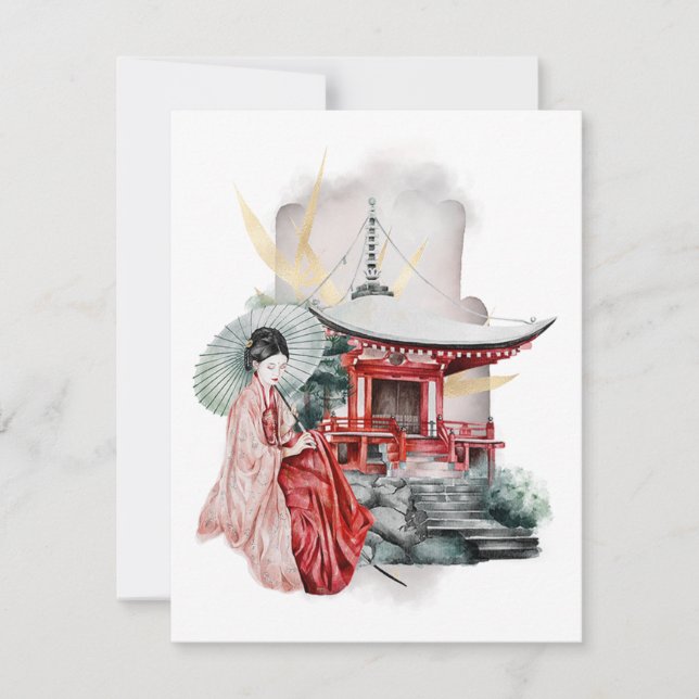 Carte Geisha Girl Artiste japonaise (Devant)